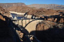 Hoover bridge casts shadow on dam